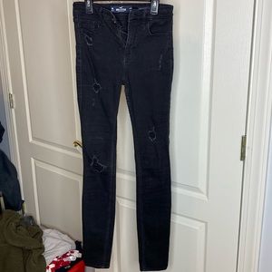 Size 0Long, Black, Hollister, High-Rise Super Skinny Jeans